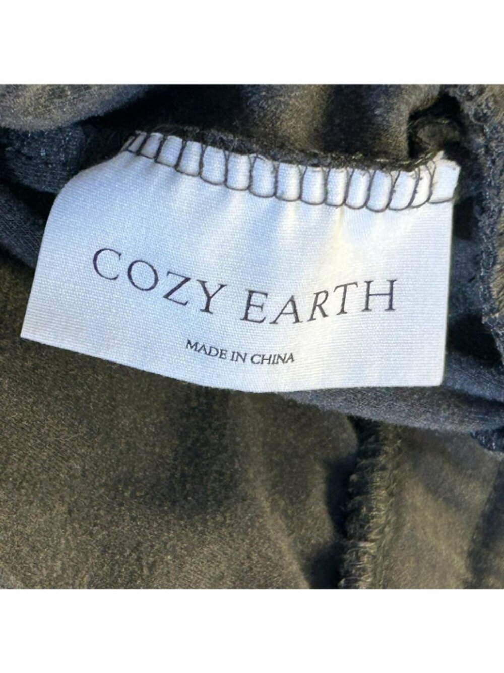 Cozy Earth Jogger Pants Womens L Gray Bamboo Viscose Knit Cuffed Lounge Stretch - Picture 5 of 11